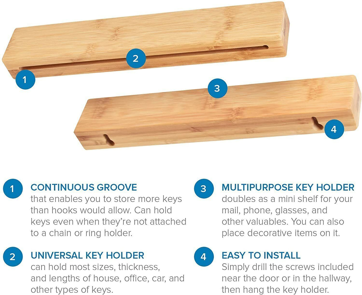 Kitchen Key Rack High-quality wooden key ring with storage